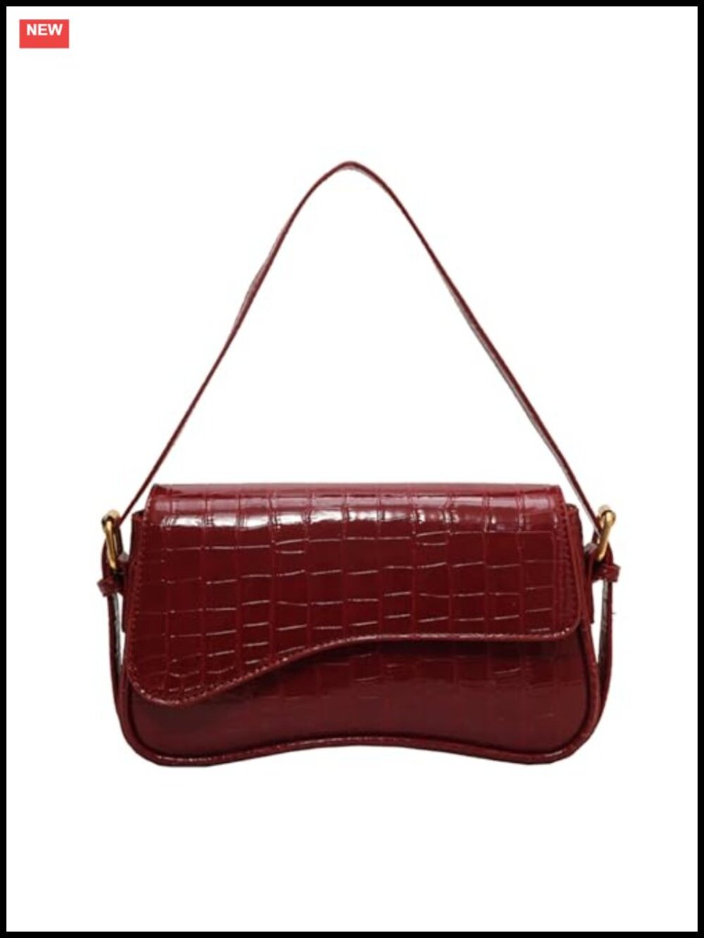 Small Vegan Leather Shoulder Bag Hobo Purse Crossbody Tote Handbag